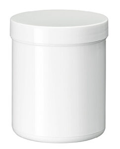 Zalfpot PLASTOBEL wit  PP 250ml met wit PP schroefdeksel
