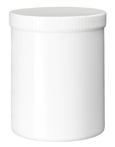 Zalfpot PLASTOBEL wit  GEDOPT  2000ml PP in kartonnen doos