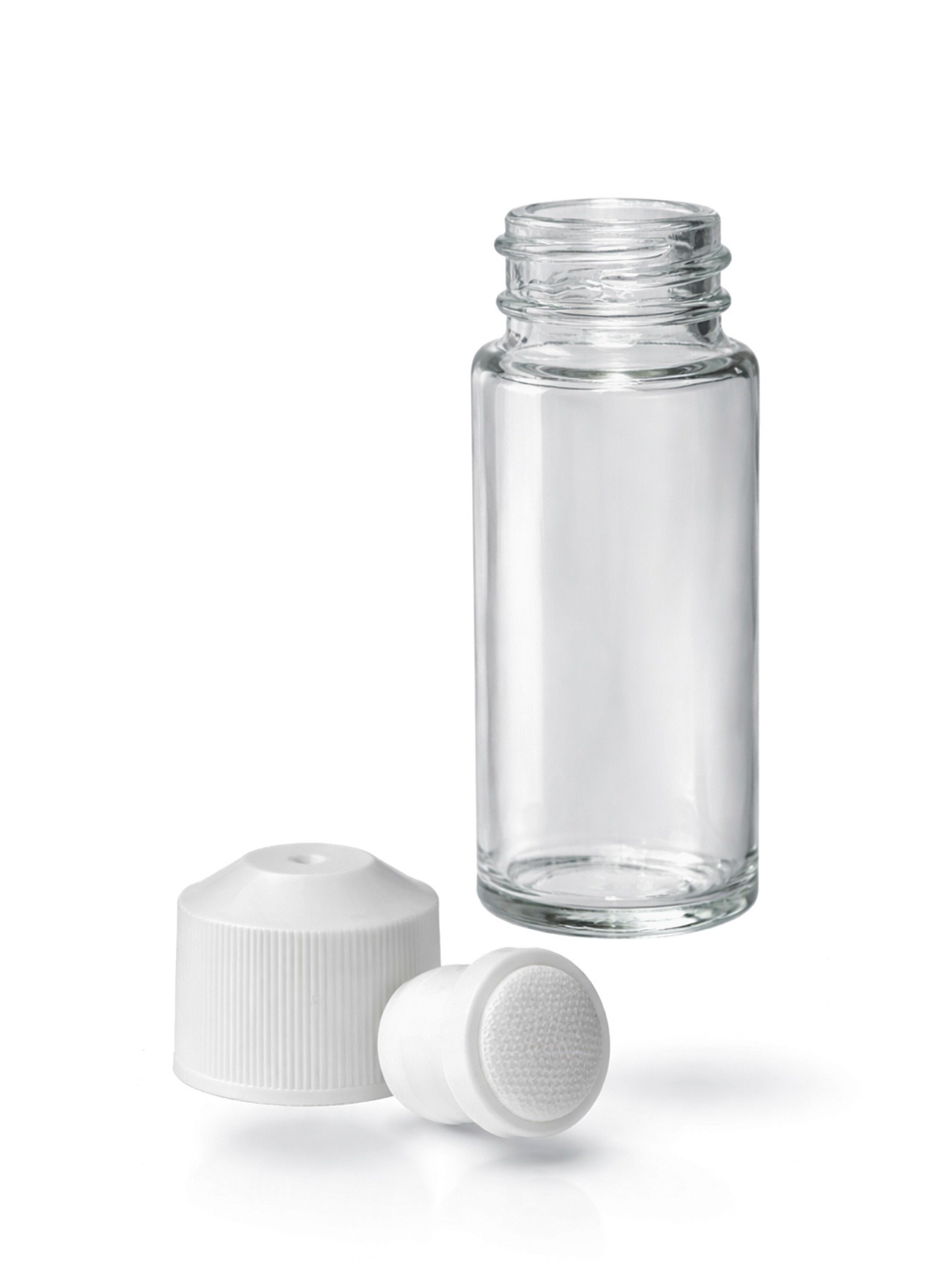 Depper-flakon wit glas 25ml, complete set
