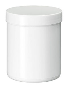 Zalfpot PLASTOBEL wit  PP 250ml met wit PP schroefdeksel