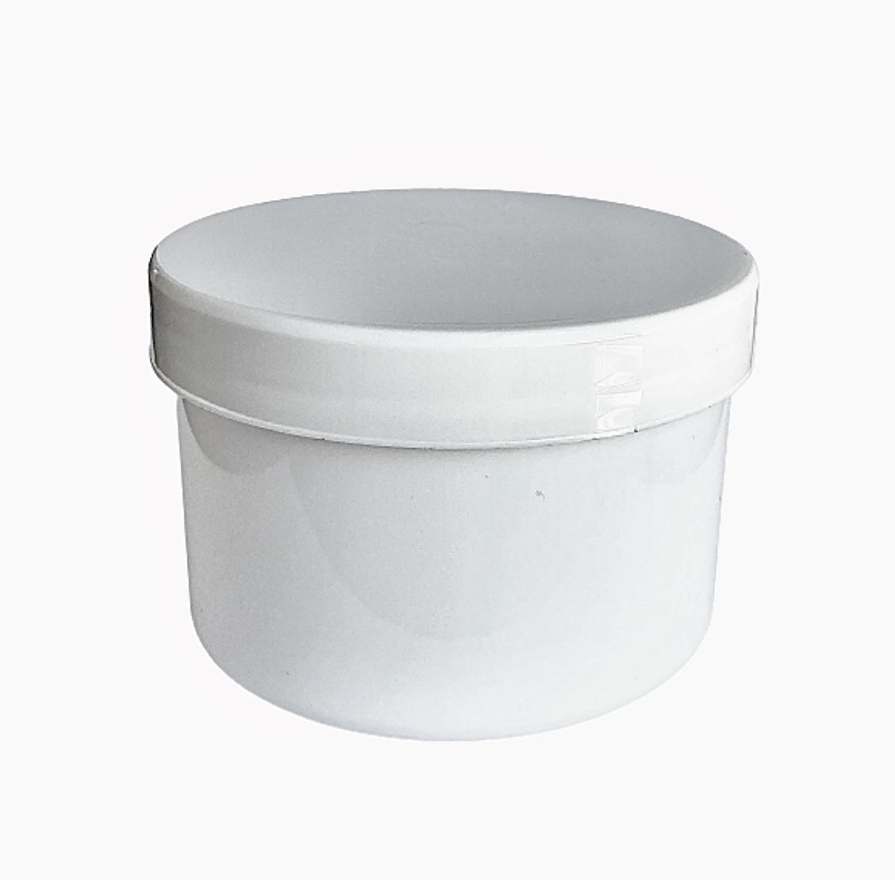 Zalfpot OPTIPOT wit PP 250ml inclusief wit PP schroefdeksel