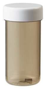 Tabletflacon PLASTOBEL bruin GEDOPT 15ml PS